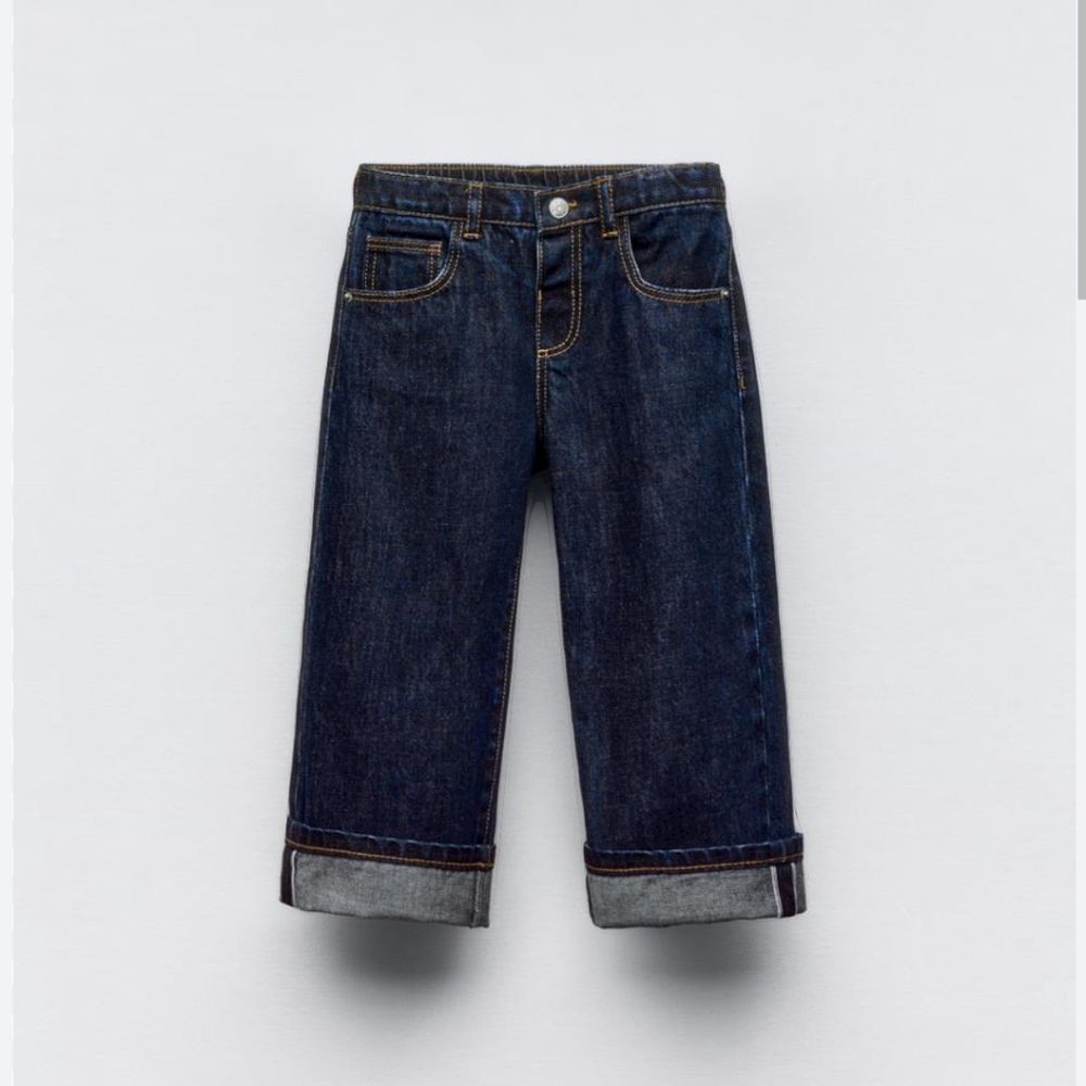 Zara Raw Hem Cuff Jeans 2-3yr